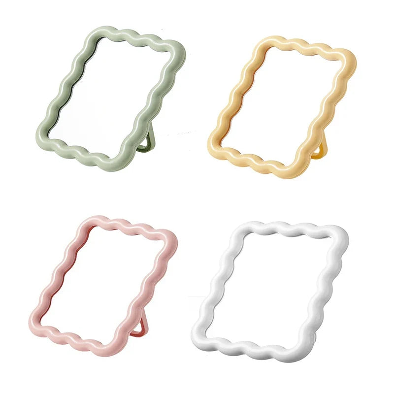 DIKALU Corrugated Compact Makeup Mirror | Foldable & Portable
