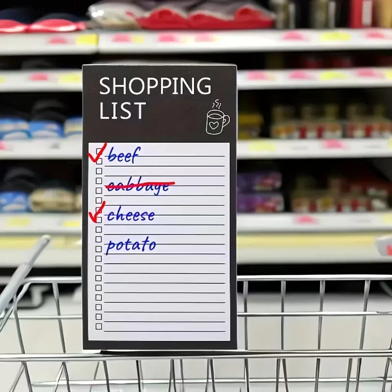 Magnetic Grocery List Planning Pad-notepad Checkboxes-ideal Easy