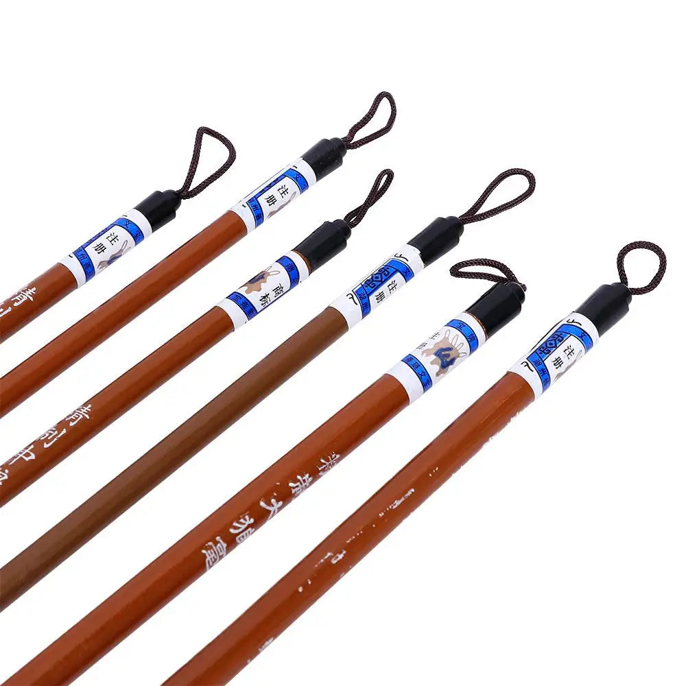 6-Piece Chinese Calligraphy Brush Set – Wolf & Sheep Hair Bamboo