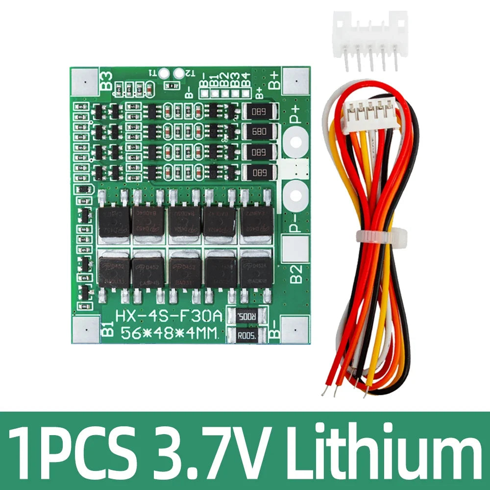 4S 30A BMS LiFePO4 Lithium Battery Protection Board with Balance