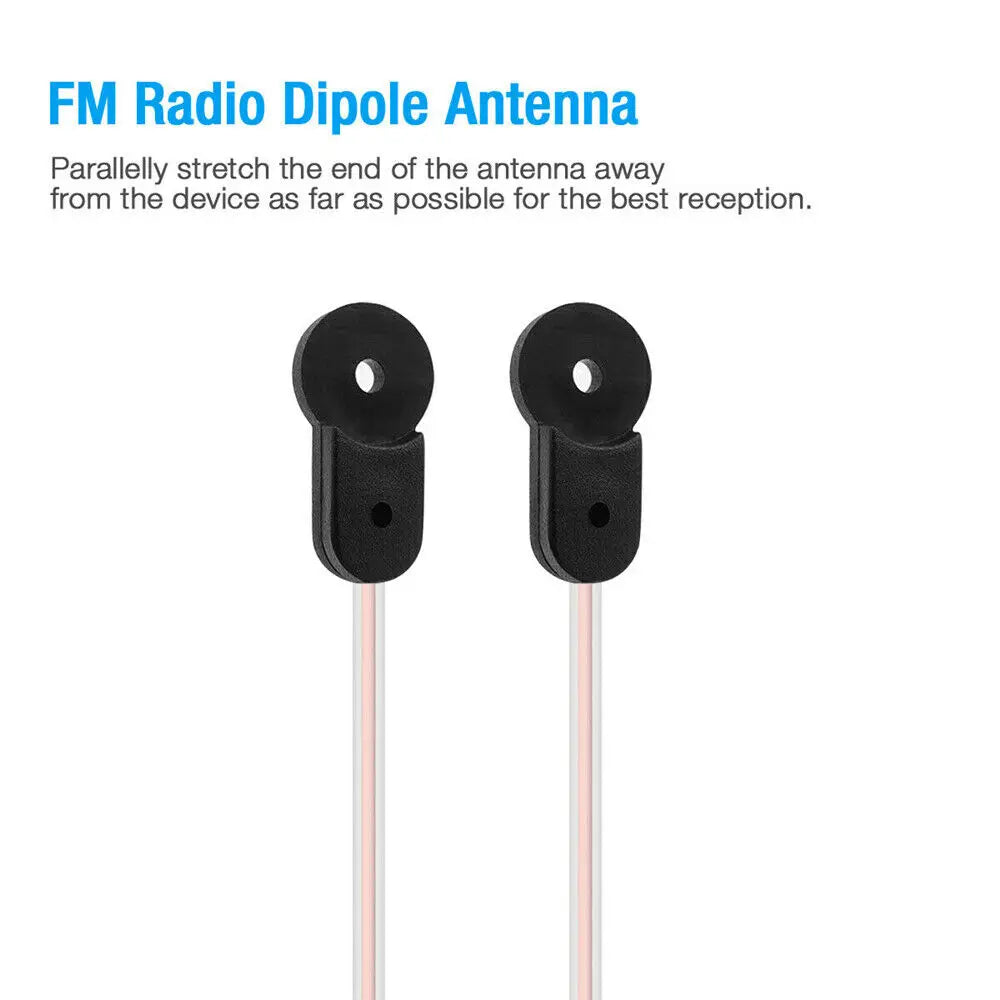 FM Dipole Antenna 75 Ohm F-Type – Indoor Stereo Radio Aerial