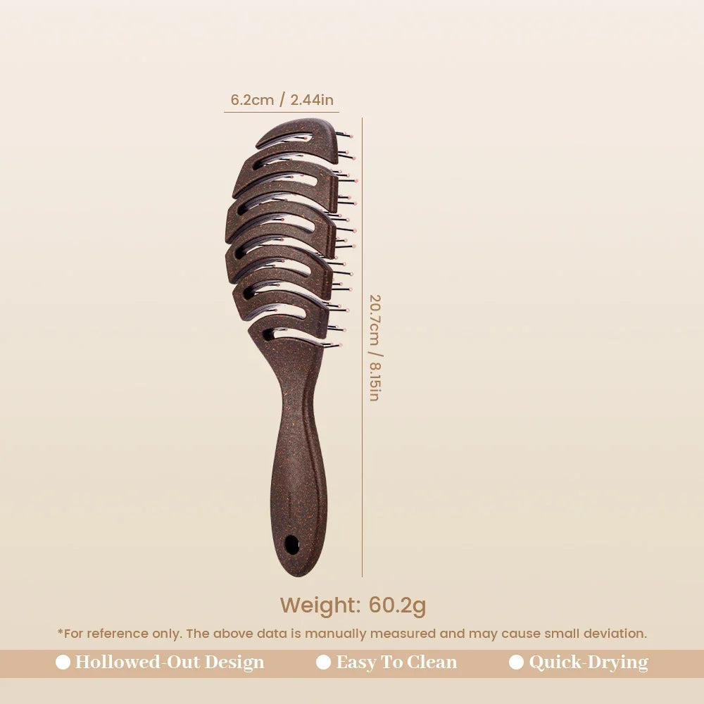 Hollow Anti-Static Hair Brush – Detangling Scalp Massage Comb