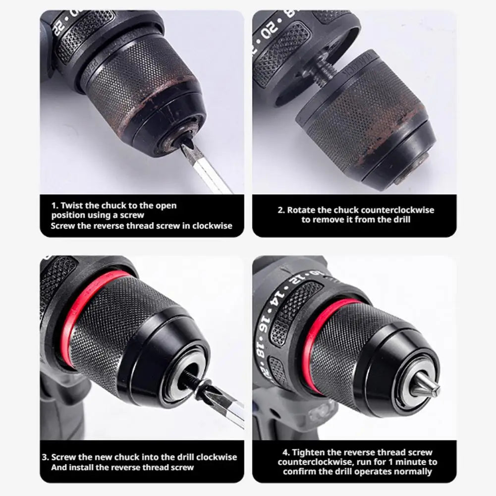 Ratchet Self-Locking Keyless Drill Chuck 0.8–13mm Metal