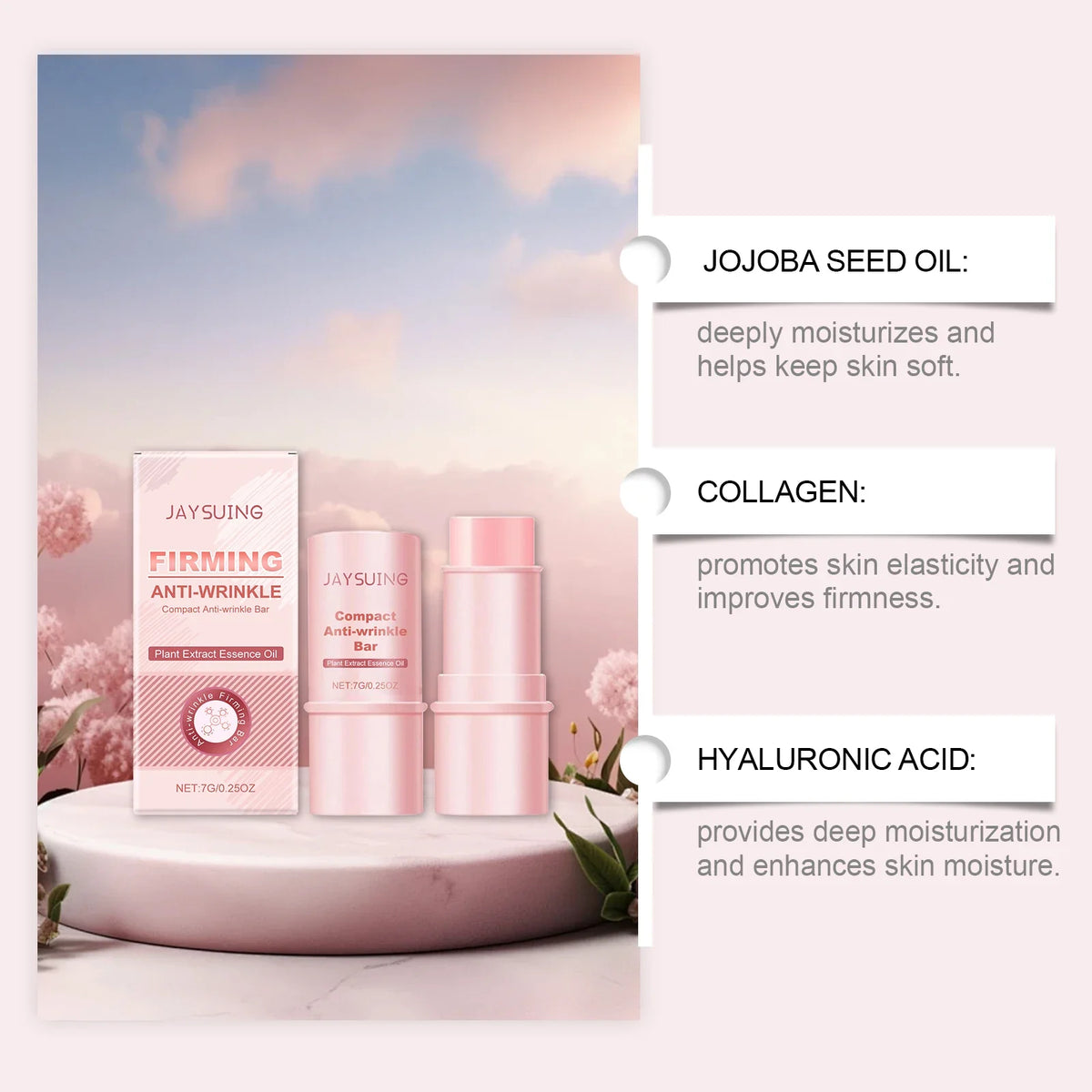 Jaysuing Collagen Facial Firming Bar – Moisturize & Lift Skin