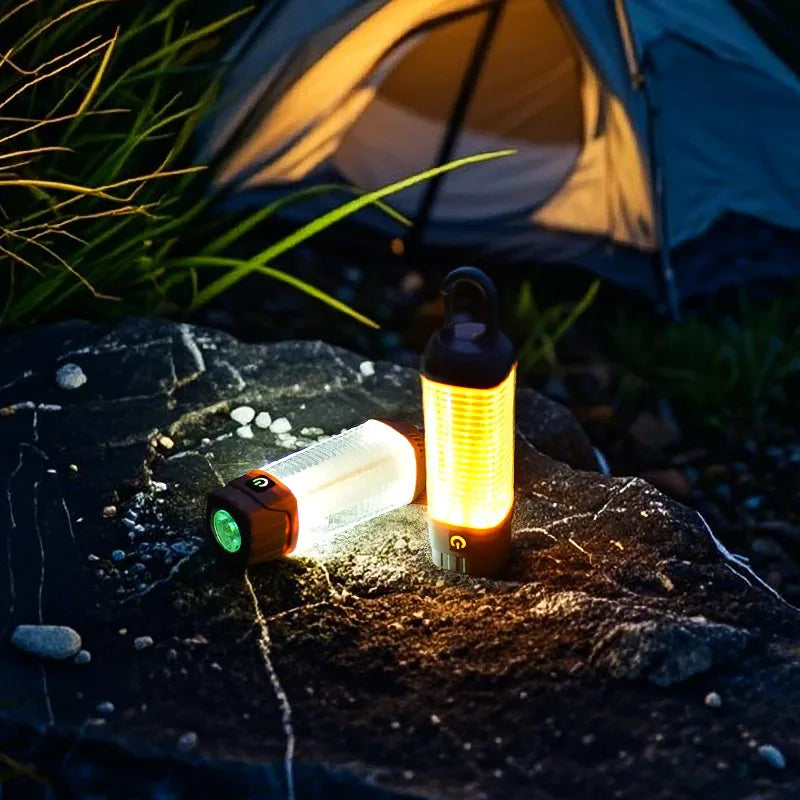 Rechargeable LED Camping Lantern | Candle Mode & Adjustable Color