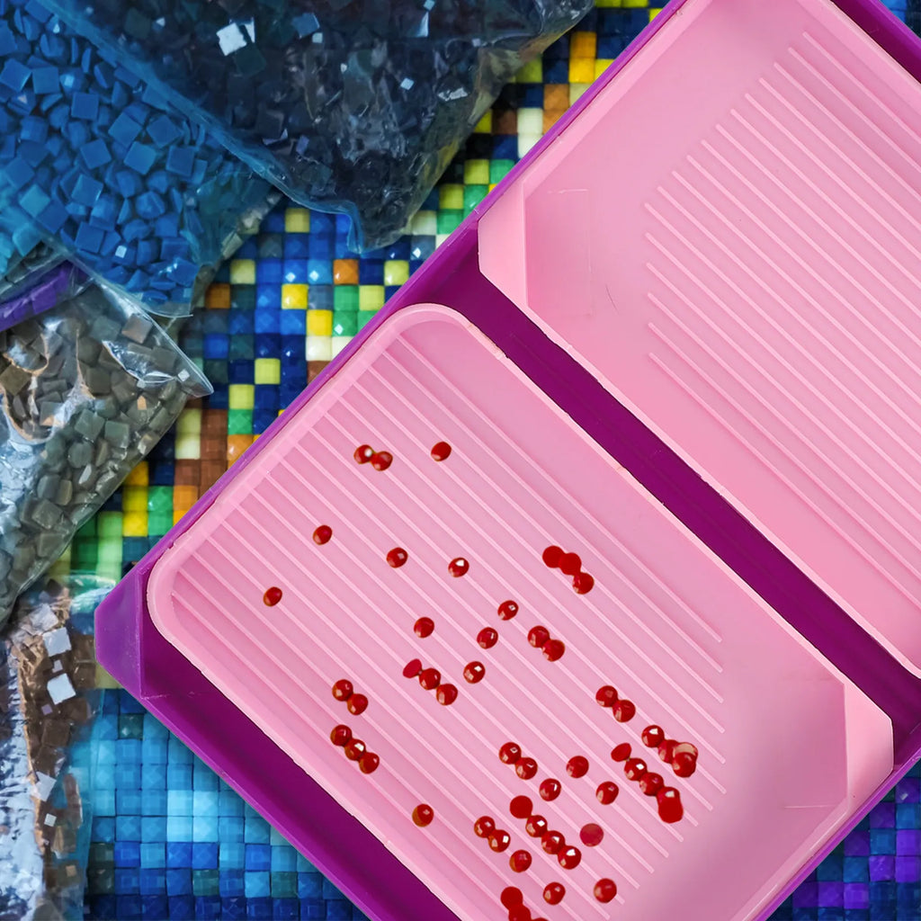 Diamond Painting Rhinestone Sorting Tray & Bead Organizer Set