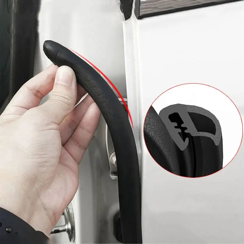 2m Universal Car Door Rubber Weatherstrip B-Pillar Seal Strip