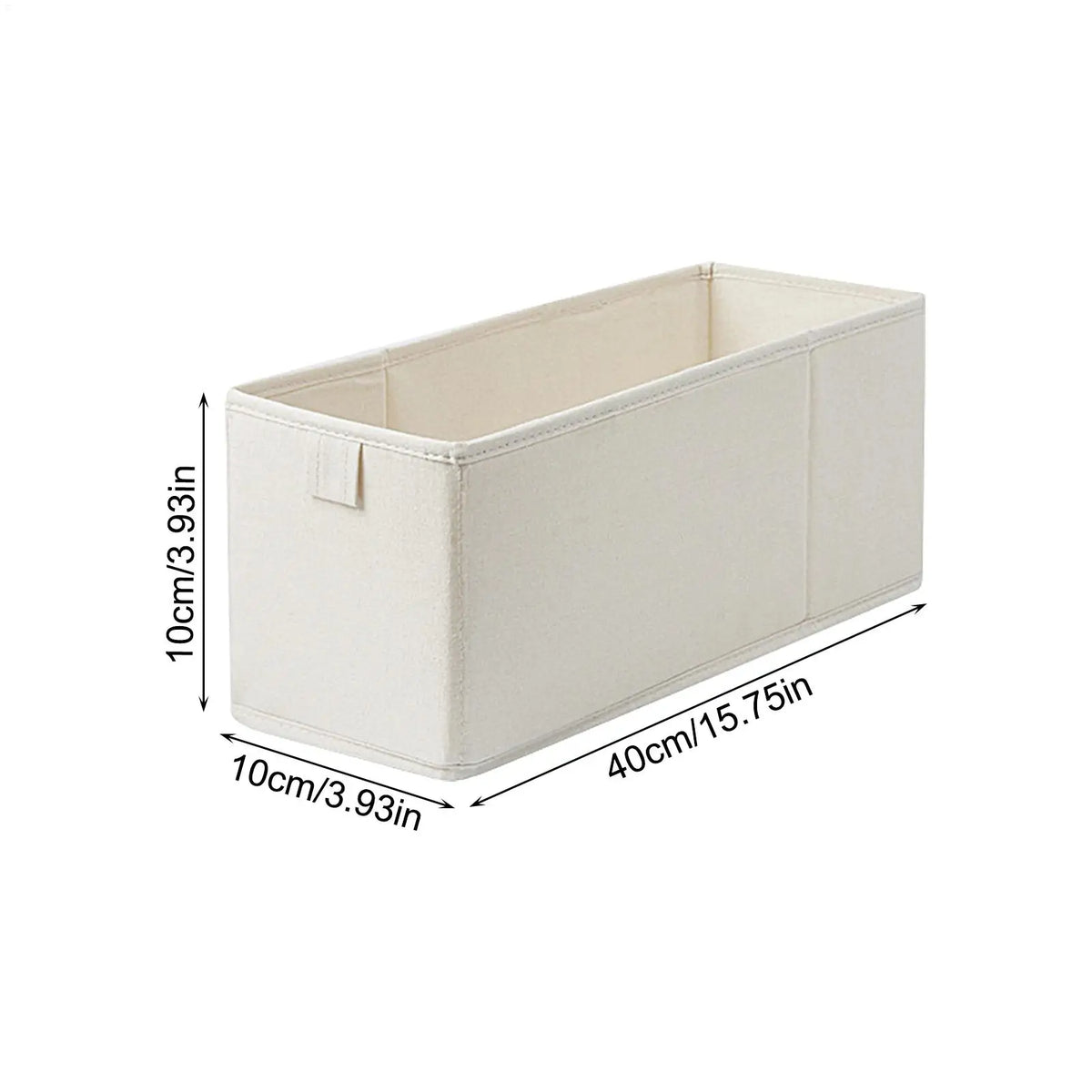 Long Storage Container Bin Space-saving Foldable Fabric Bins Durable
