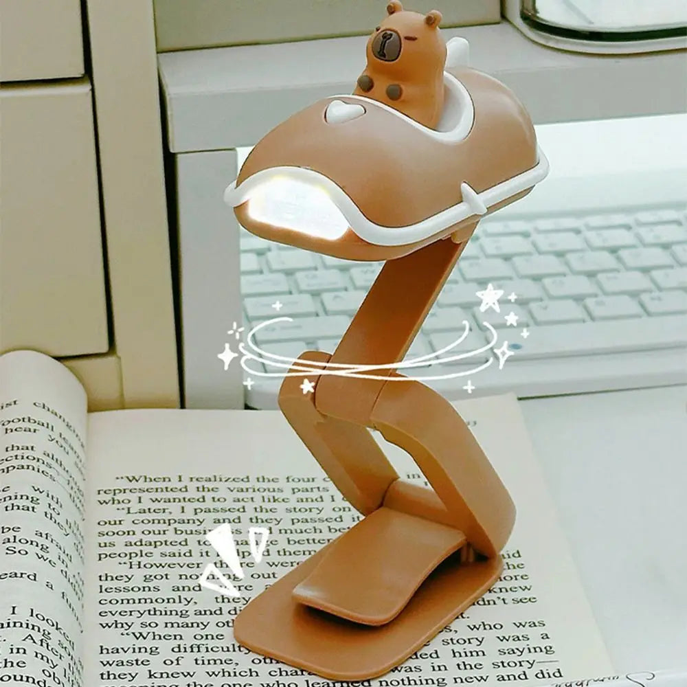 Capybara LED Book Light – Foldable Portable Night Lamp