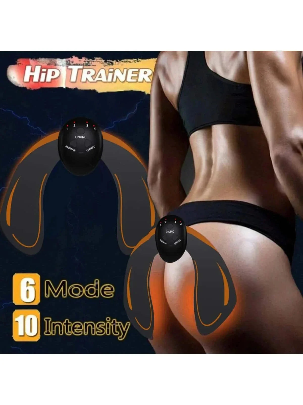 Hip Waist EMS Toning Fitness Belt Vibration Massage Home Workout