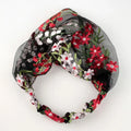 Korean Lace Floral Wide-Brim Turban Headband | Face Wash Hair Band