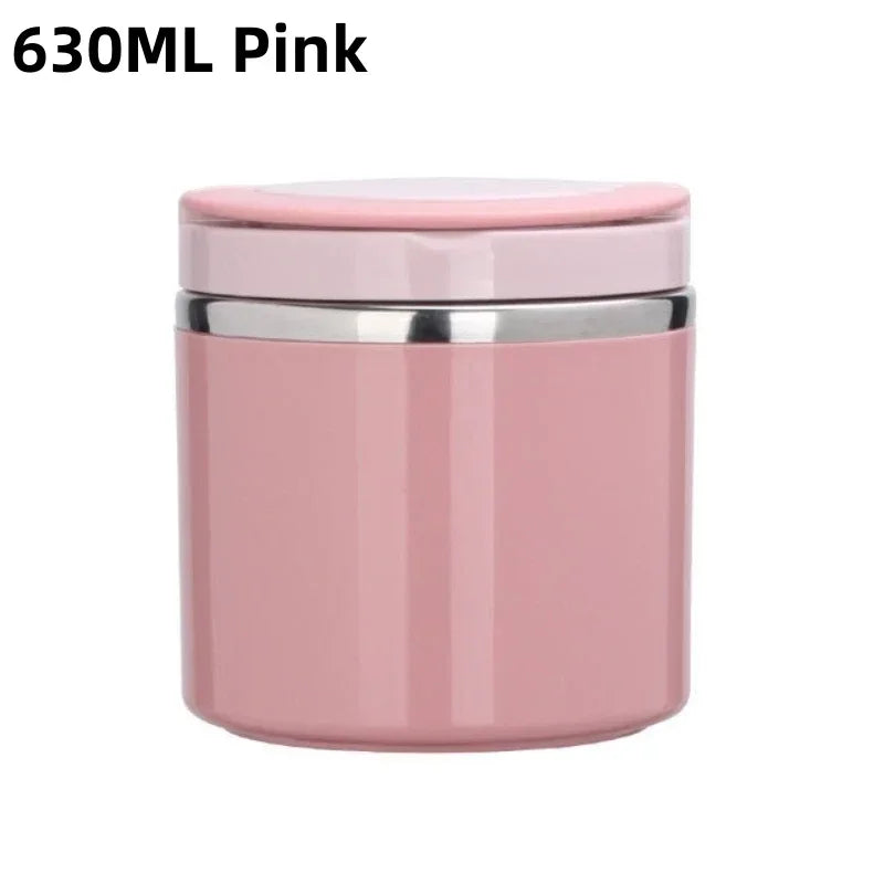 630 Insulated Food Jar Stainless Steel Thermos Lunch Box Heat Keeping