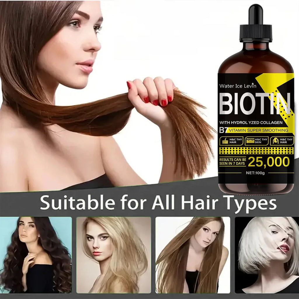 Biotin Hair Oil with Collagen & Vitamin E – Adds Shine, Unisex