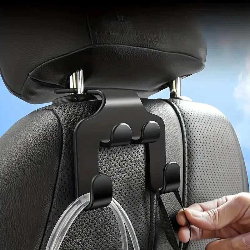 2-in-1 Car Headrest Hook – Phone & Wallet Organizer