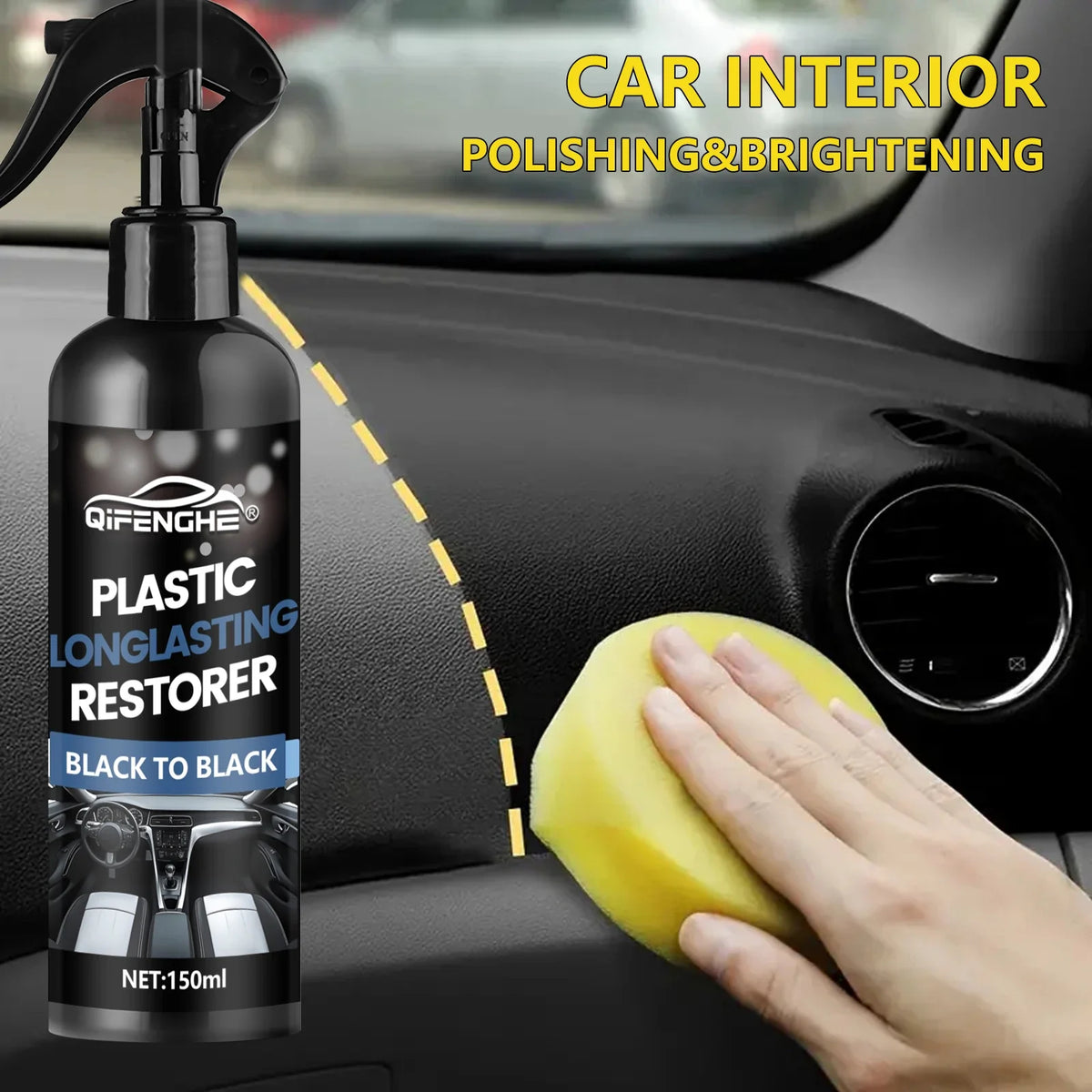 Car Plastic & Tire Restorer – Crystal Coating Dashboard Wax