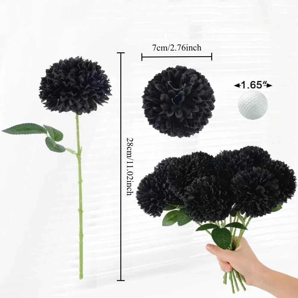5-Pack Artificial Chrysanthemum Long Stem Flowers | Home Decor