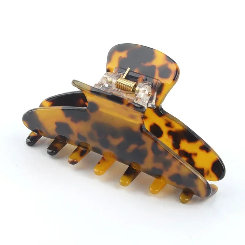 Leopard Print Hair Claw Clip – Acetate Geometric Style