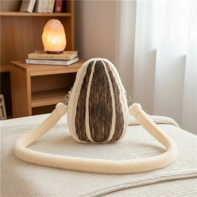 Sunflower Seed Plush Crossbody Bag | Cute Women's Shoulder Bag