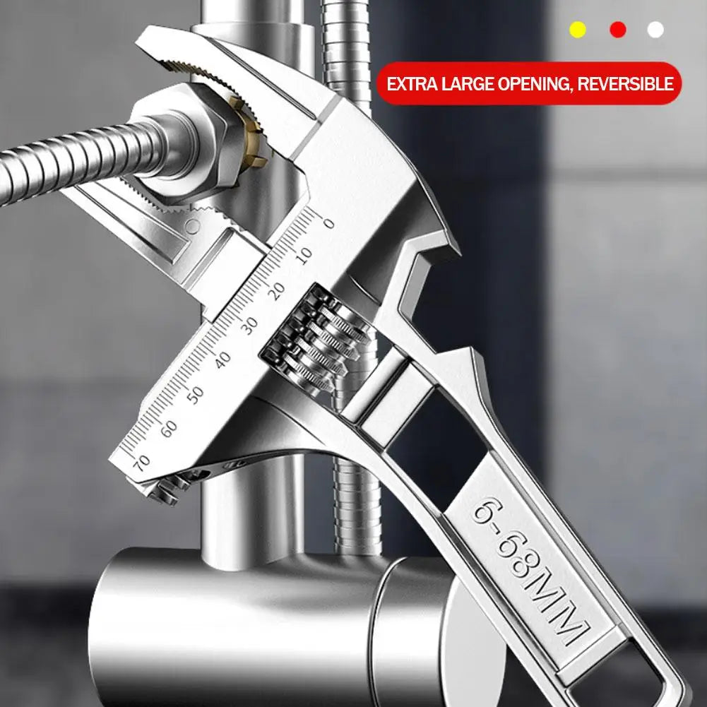 Adjustable Pipe Wrench 6-68mm | Aluminum Alloy Spanner Tool