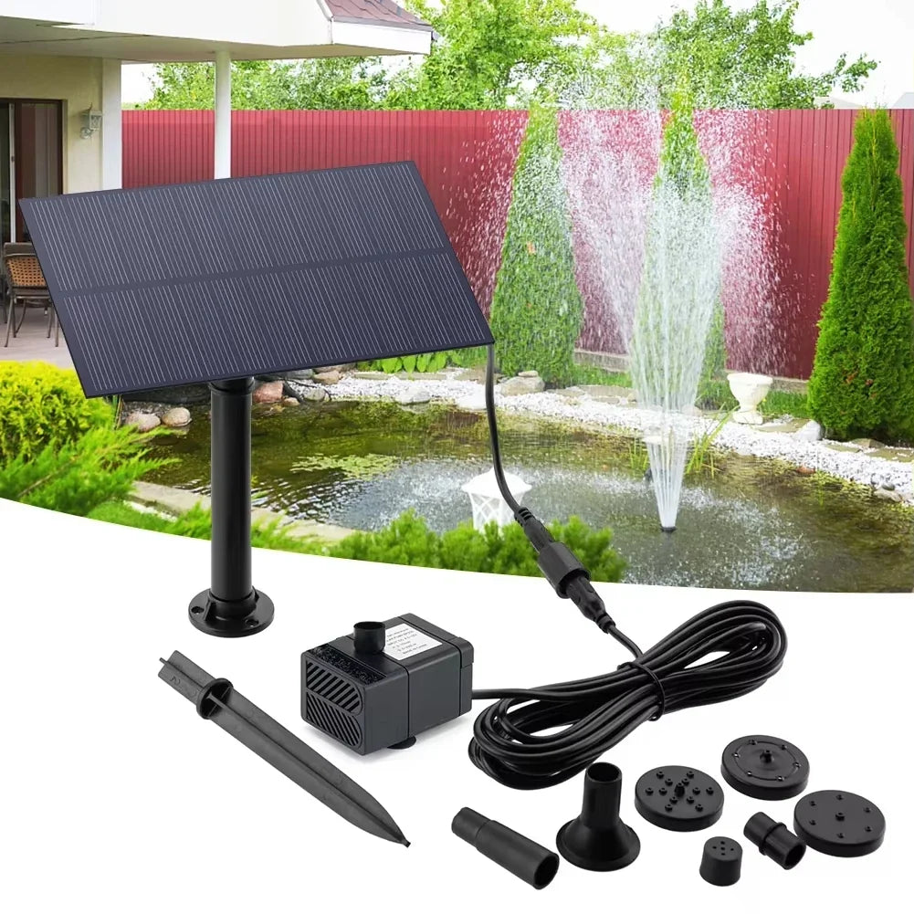 Mini 5W Solar Fountain Pump Kit with Panel – Garden & Bird Bath