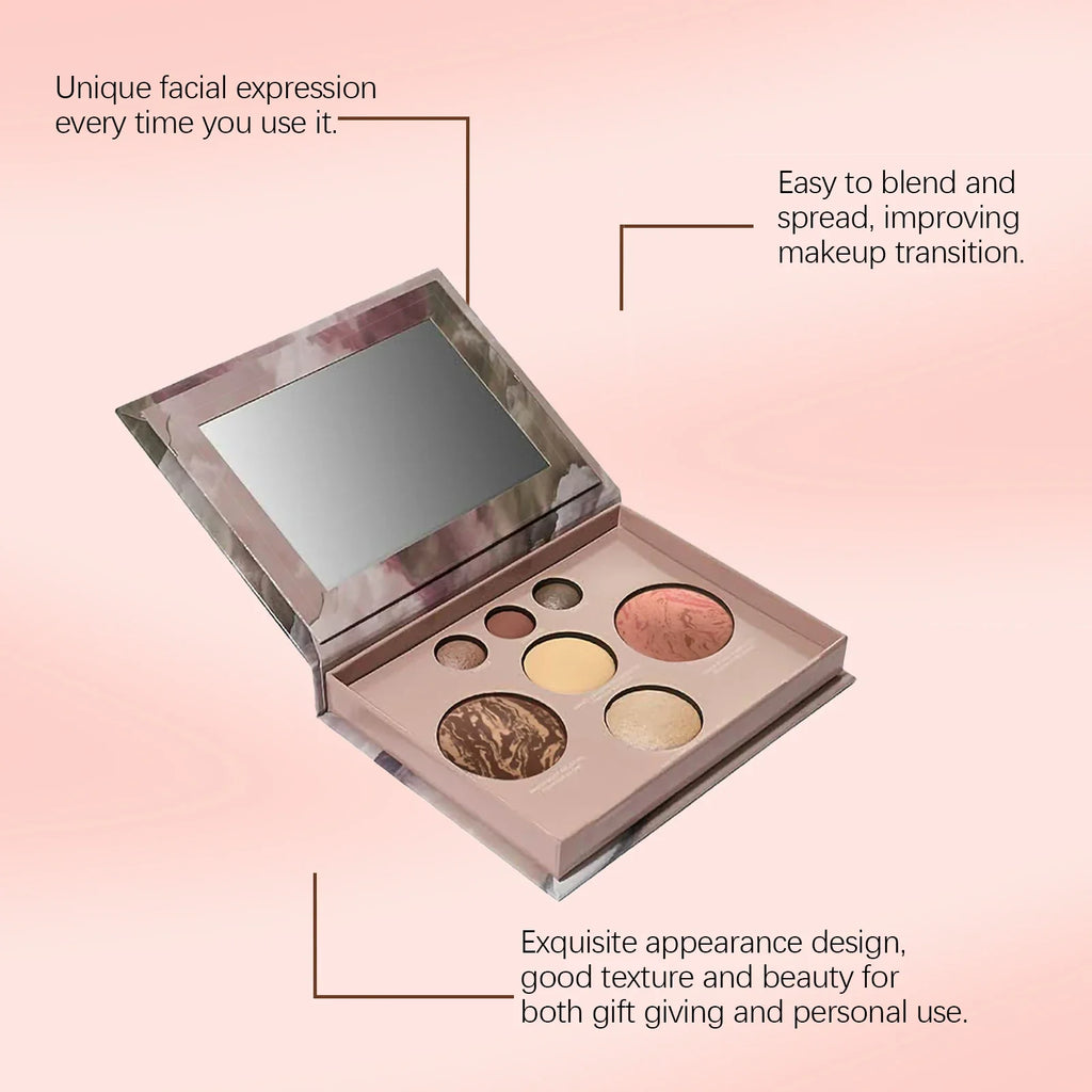 7-Color Glitter Eyeshadow Highlighter Palette – Travel Beauty Kit