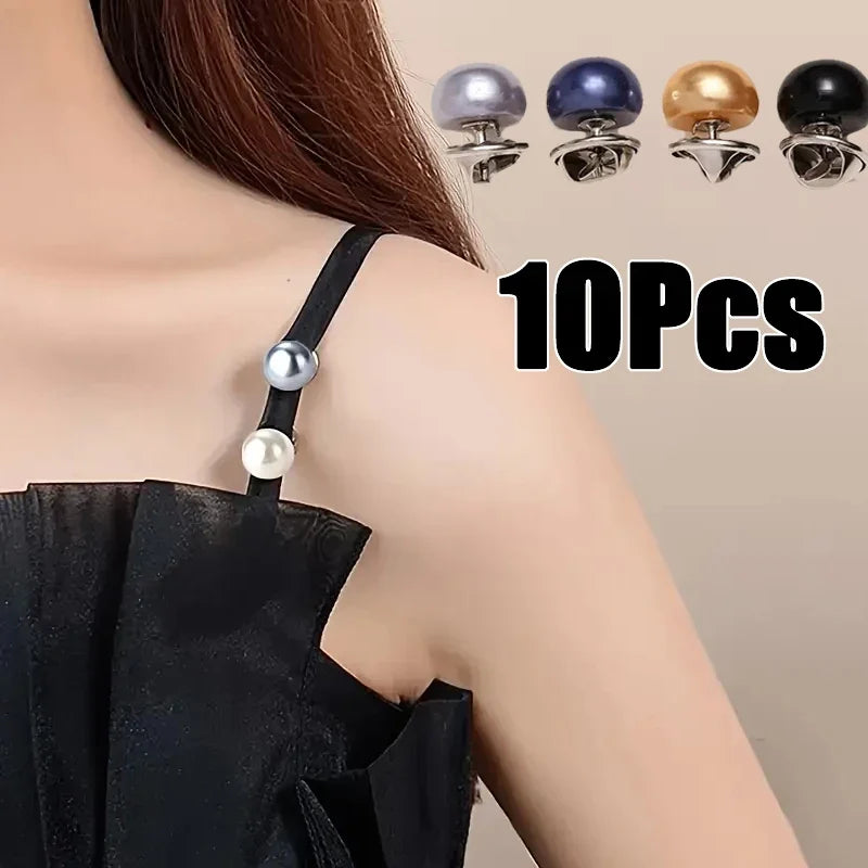 10pcs Pearl Button Pins – DIY Decorative Safety Pin Brooches