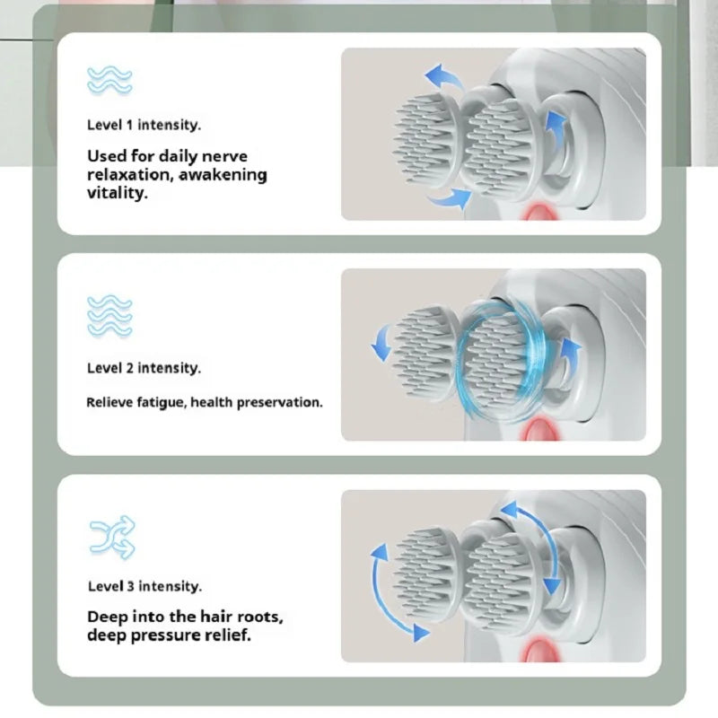 Deep Scalp Massage Head Cleaner Also Fit Pets Electric Washable