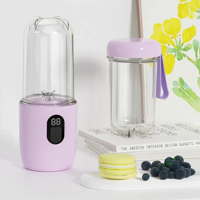HOMEFISH Cordless USB Mini Blender – Travel Smoothie Bottle Cup