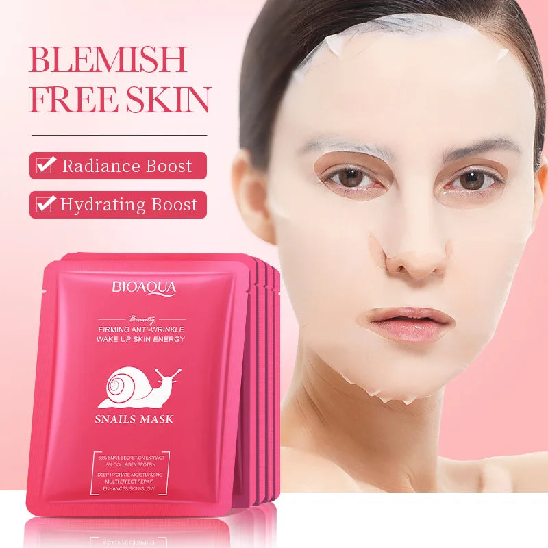 BIOAQUA Snail Hyaluronic Acid & Retinol Face Mask 5/10 Pack