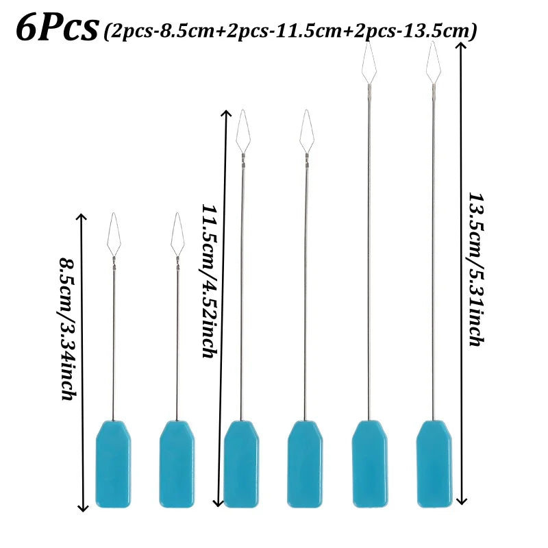 Needle Threader Blue Plastic Handle 2/4/6Pcs | Sewing Aid