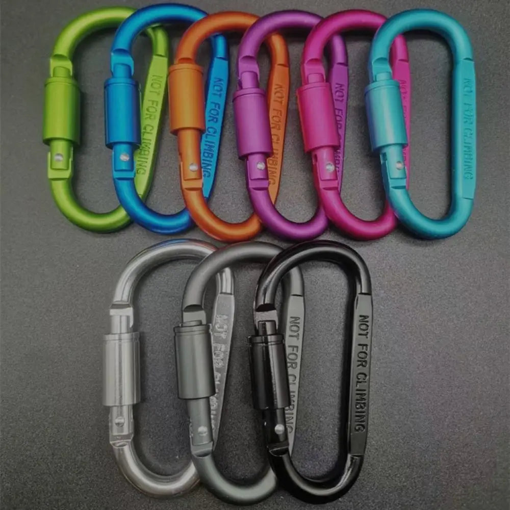 Aluminium Alloy Sports Keychain Multi Colors Lock D-shape Carabiner