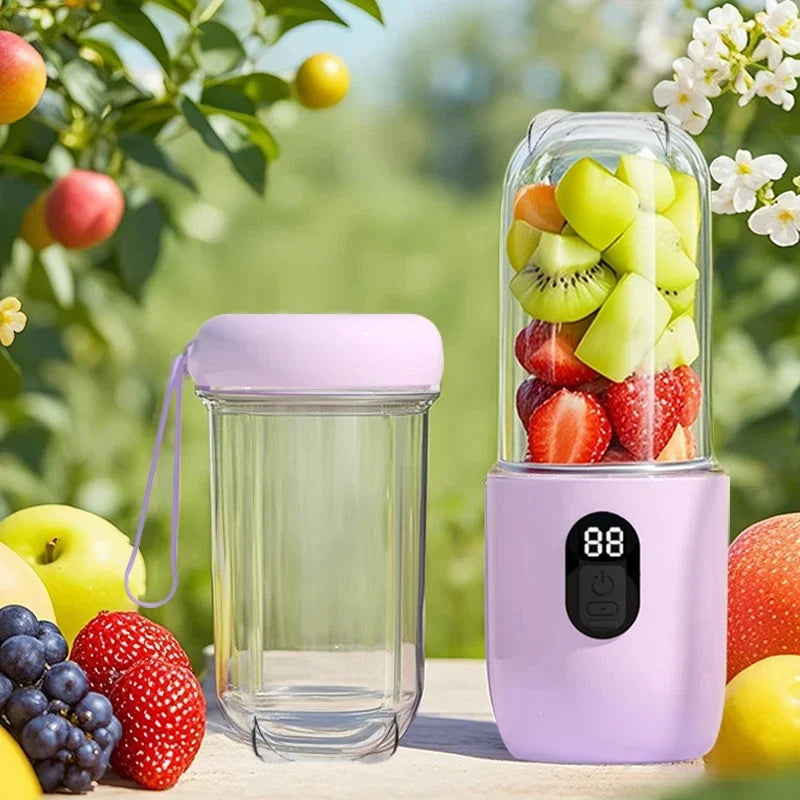 HOMEFISH Cordless USB Mini Blender – Travel Smoothie Bottle Cup