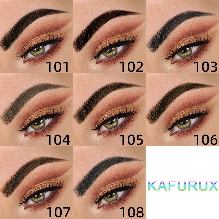 KAFURUX 8-Color Waterproof Microblading Eyebrow Pen – 2-Fork Tip