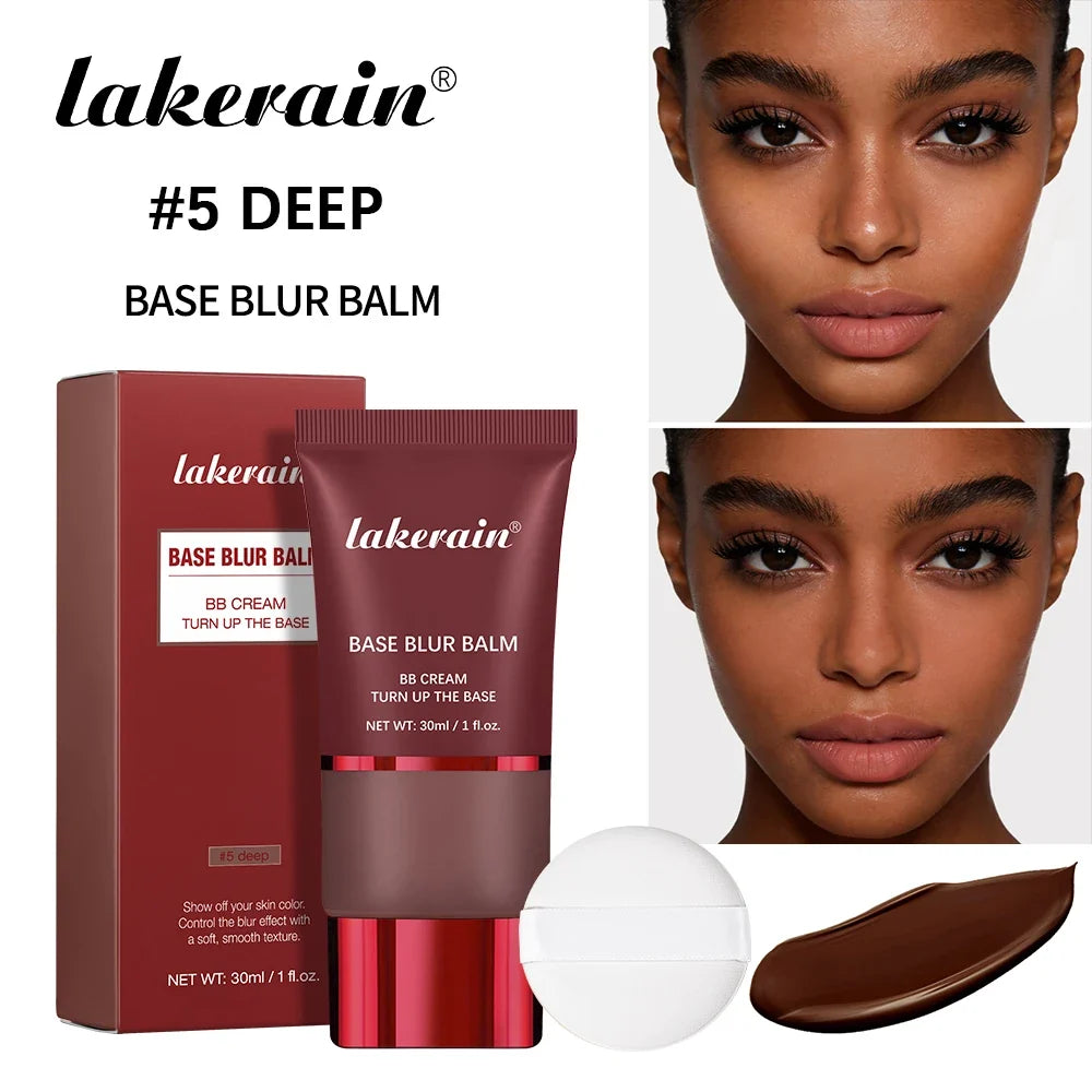 Lakerain Matte Liquid Foundation & Puff – Waterproof Oil Control