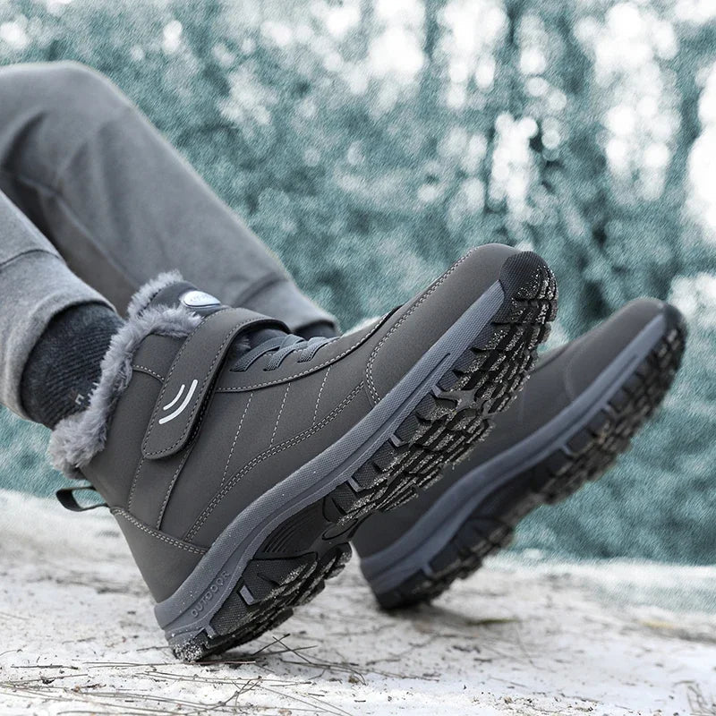 AZGB Unisex Waterproof Winter Snow Boots – Plush Warm Hiking