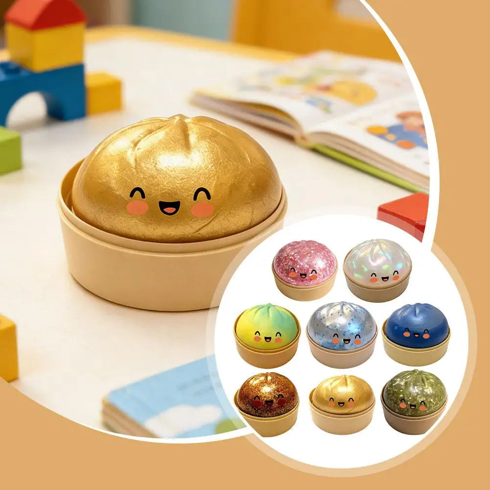 Steamed Bun Squishy Toy – Stress Relief Sensory Fidget & Collectible