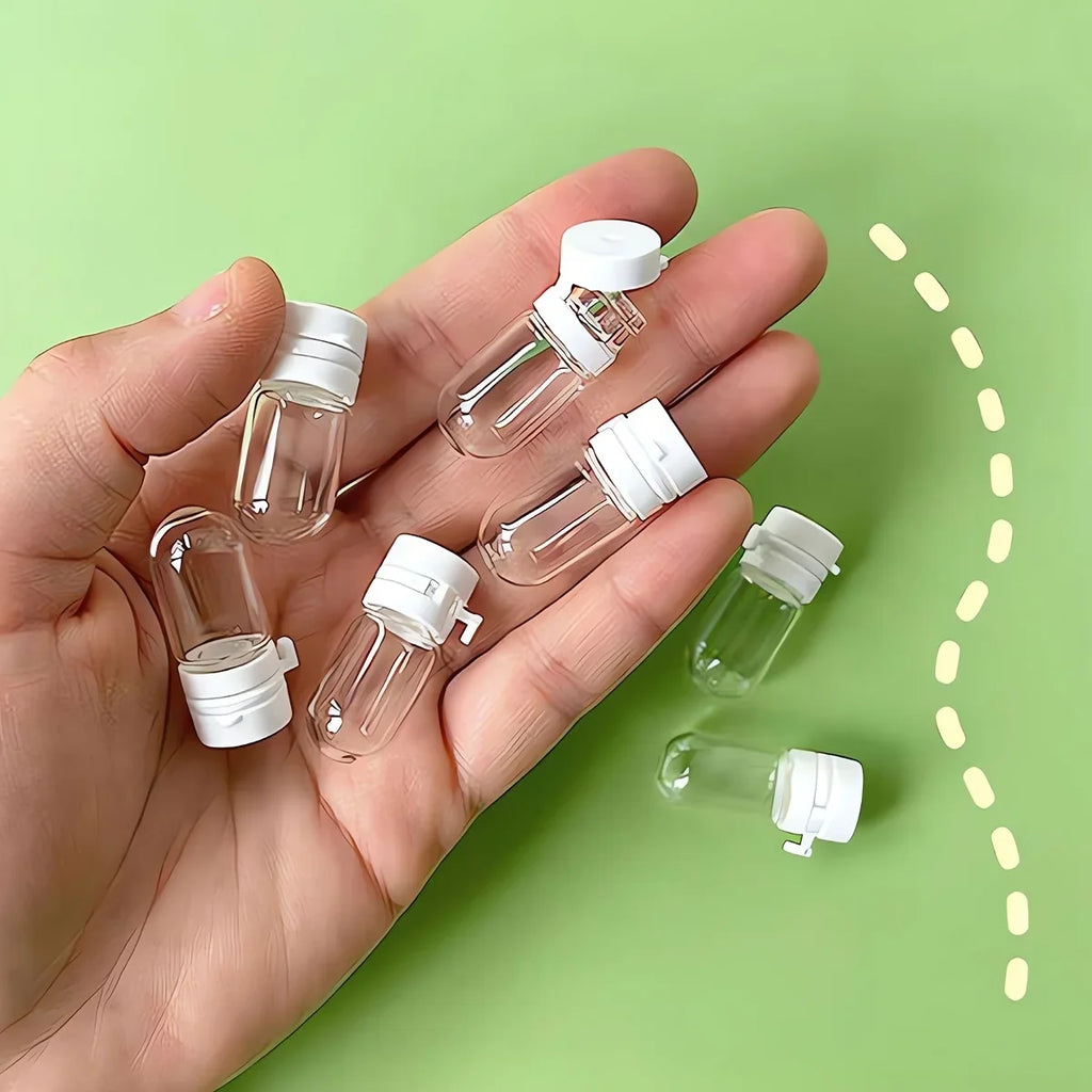 5 Clear Leak-proof Travel Bottles Portable Flip-top Dispenser Lotion