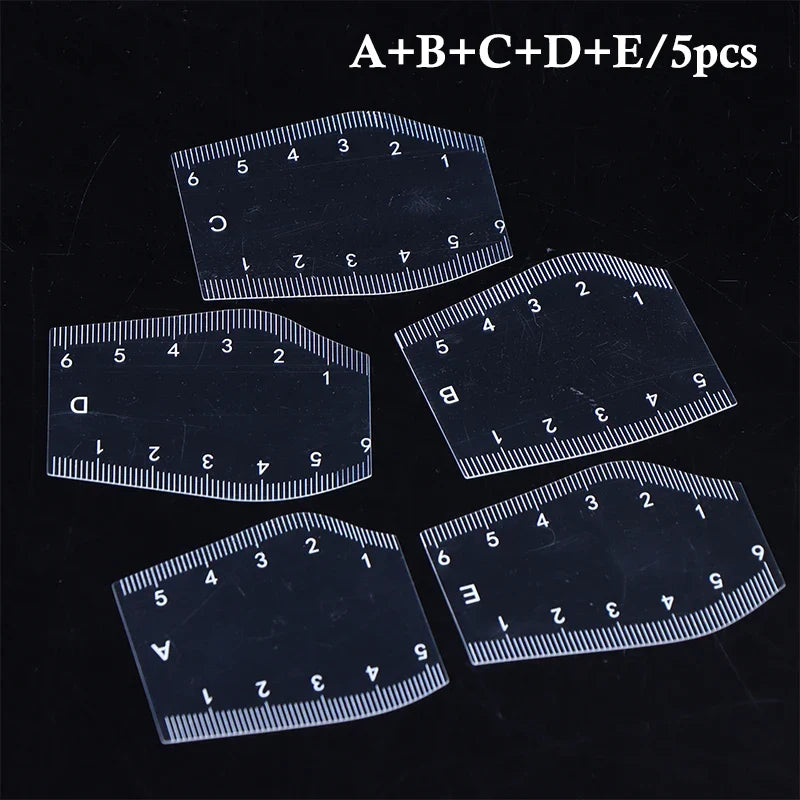 5-Pc Eyebrow Stencil Ruler Set – Brow Shaping & Design Tool