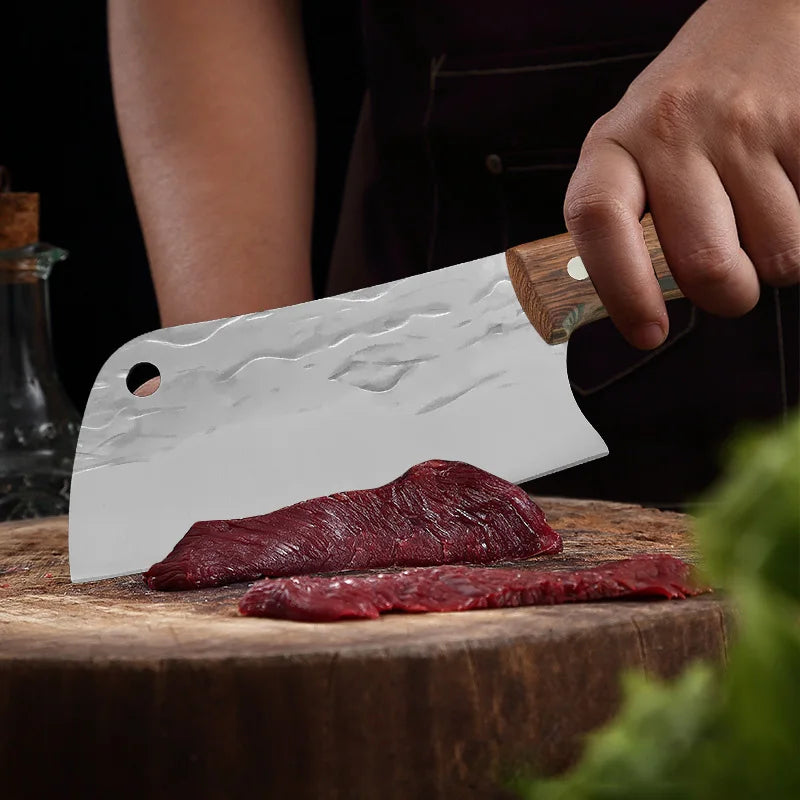 InLeung Forged Stainless Steel Meat Cleaver & Chef Knife