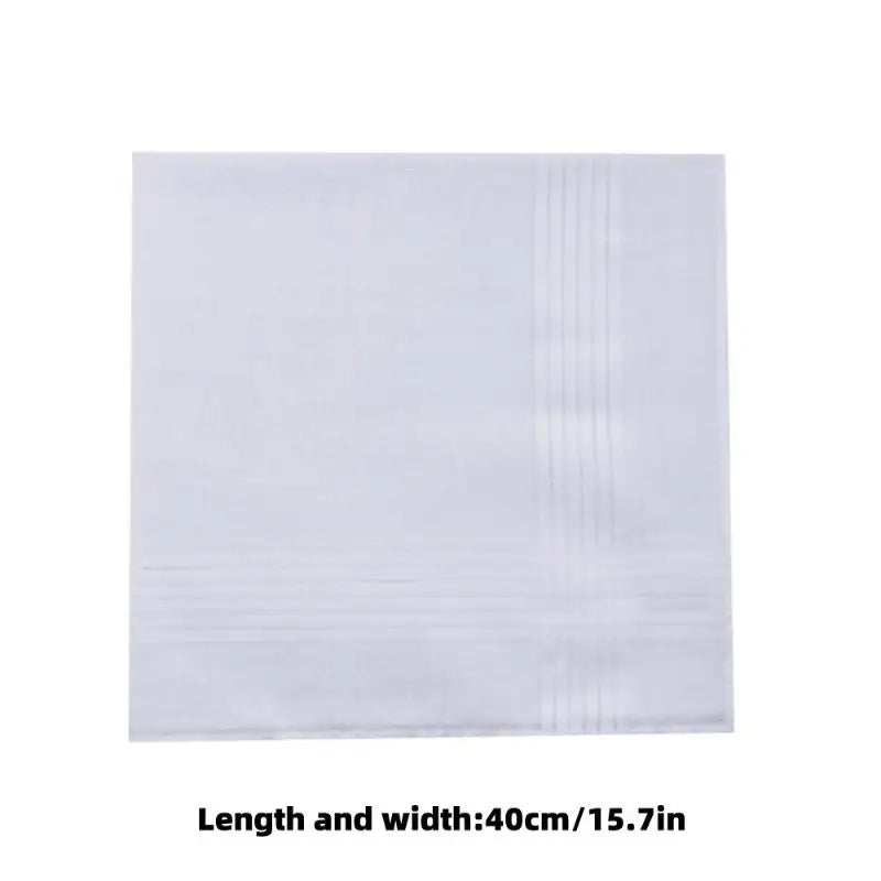 Pure Cotton White Handkerchiefs for Men & Women | 6 or 12 Pack