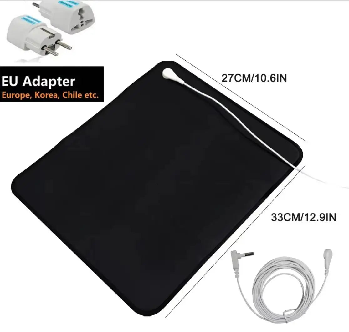 Earthing Grounding Mouse Pad Mat | Vegan Leather + 15ft Cord