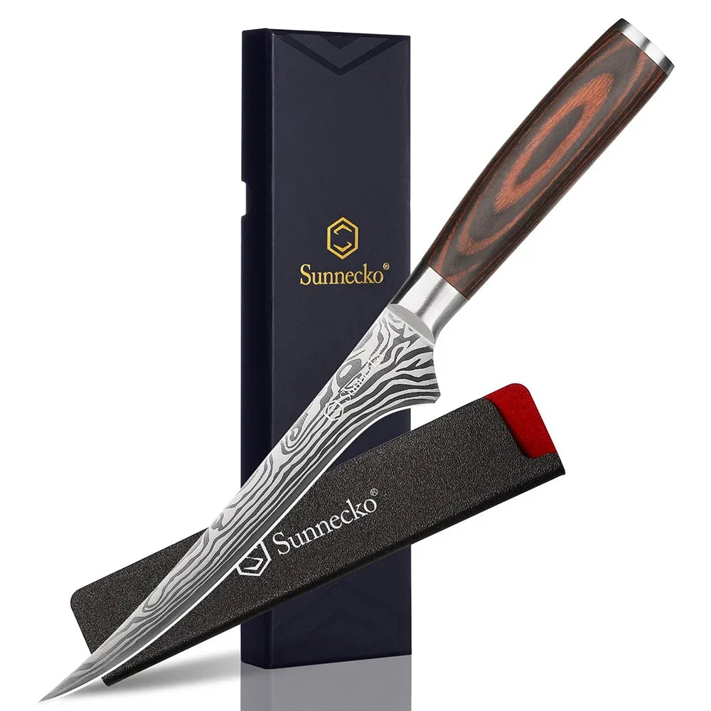 Sunnecko 6" Boning Fillet Knife | High Carbon Stainless Steel