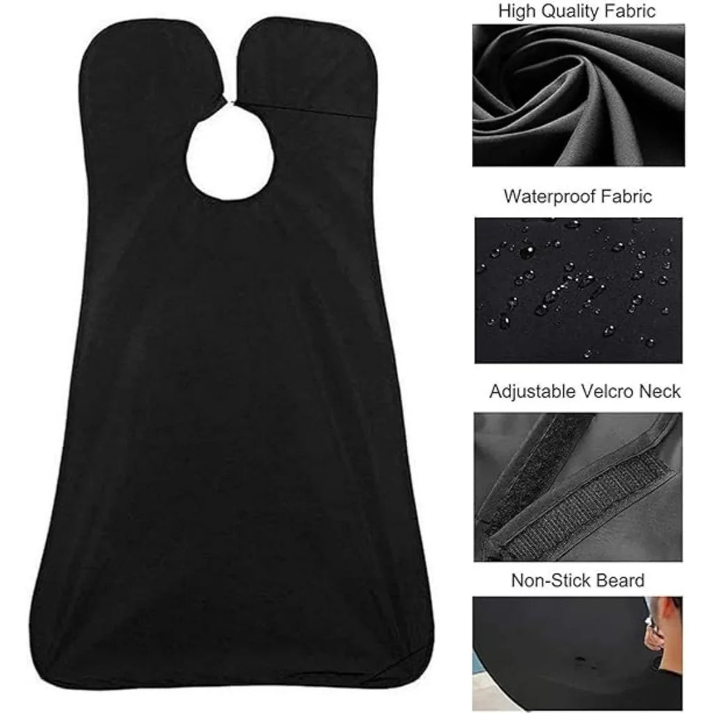 Men's Beard Shaving Apron with Suction Cups | Hair Catcher