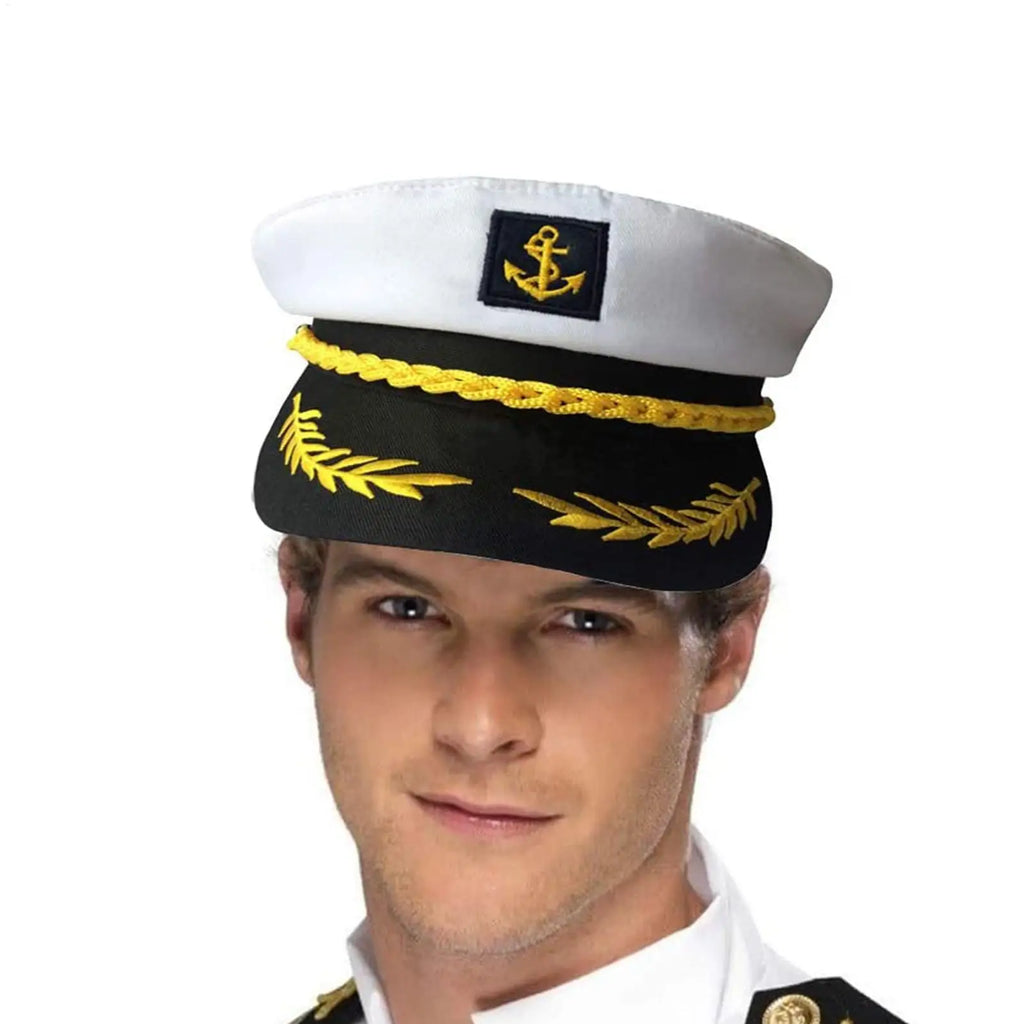 Yacht Rock Party Attire Women Adjustable Sailor Hat Costumes Apparel