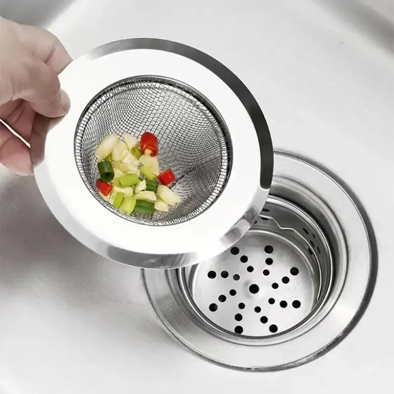 Stainless Steel Sink Strainer – Hair & Food Drain Catcher