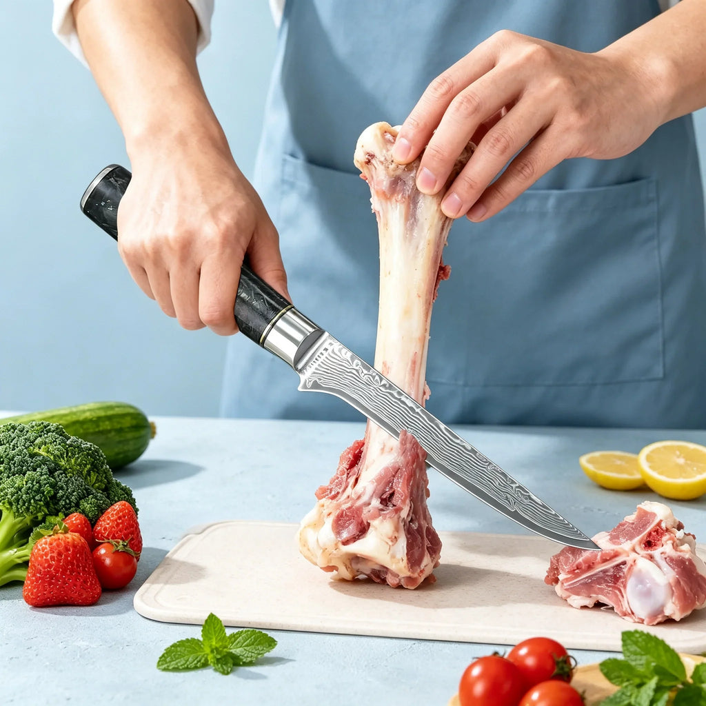 67-Layer Damascus Steel Boning Knife – Pro Chef Knife