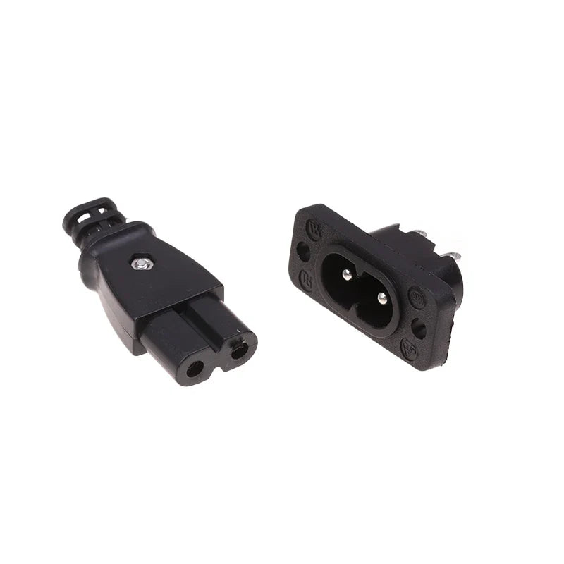 C8 Male Socket C7 Female Plug Embedded AC Connector 250V 35×15mm