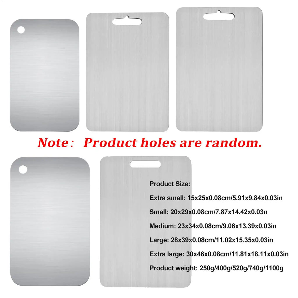Double-Sided Stainless Steel Cutting Board | Food-Grade Mat