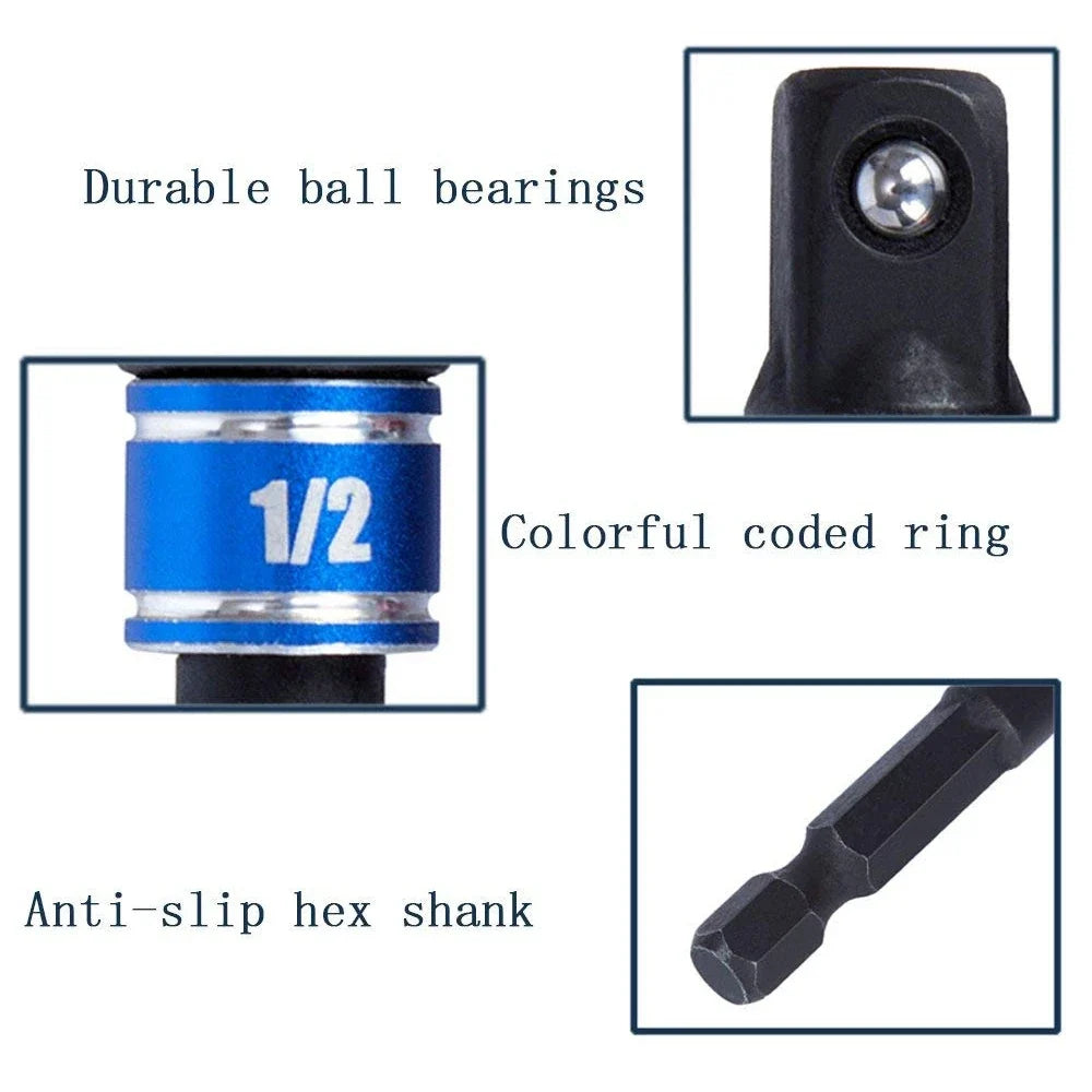 Impact Grade Power Hand Tools Driver Sockets Adapter Extension Hex