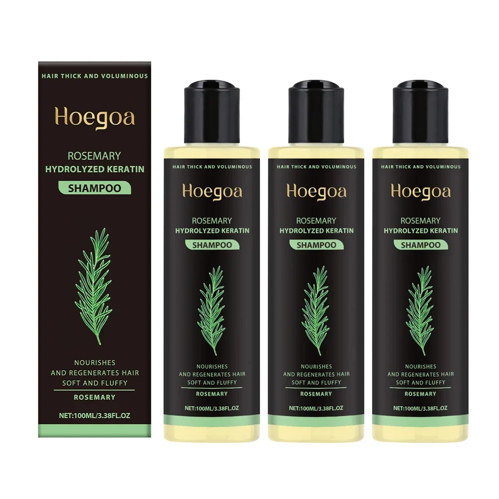 3-Pack Rosemary Hair Growth Shampoo – Thickening & Keratin Repair